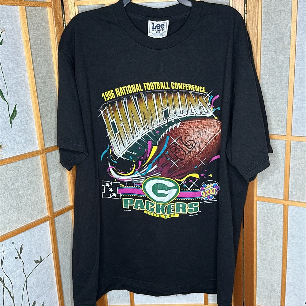 Vintage 1996 NFC CONFERENCE CHAMPIONS by Lee & Nutmeg Mills T Shirt RARE Find XL